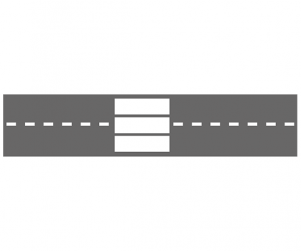 횡단보도 있는 직선 도로