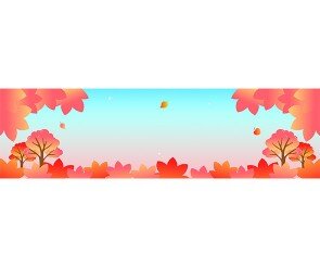 단풍 축제 가로 배너(문구없음)