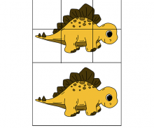 공룡 그림 퍼즐 맞추기
