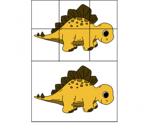 공룡 그림 퍼즐 맞추기