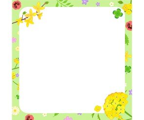 유채꽃 개나리 메모지