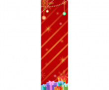 Merry Christmas 선물 세로 배너(문구없음)