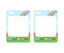 부모 참여수업 기차 명찰 (문구없음)