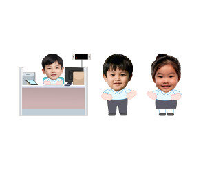 은행원 합성이미지