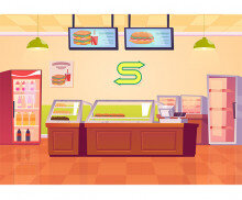 샌드위치 가게 배경