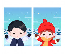 겨울 호수 스케이트장 표지