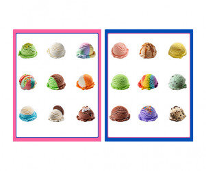 아이스크림 가게 메뉴판(문구없는)