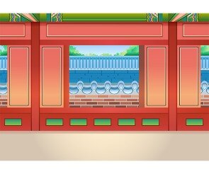 궁중 실내 배경