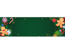 Merry Christmas 쿠키 가로 배너(문구없음)