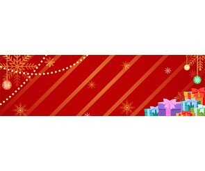 Merry Christmas 선물 가로 배너(문구없음)