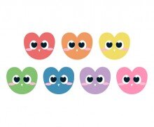 표정 있는 하트