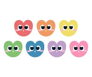 표정 있는 하트