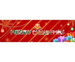 [개별도안] Merry Christmas 선물 가로 배너