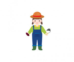 고구마 캐는 아이 (여아)