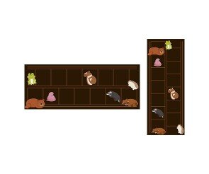 겨울잠 자는 친구들 원고지 레터링(문구없음)