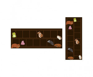 겨울잠 자는 친구들 원고지 레터링(문구없음)