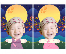 추석 보름달 합성 표지