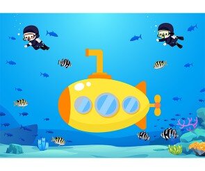 잠수함 배경