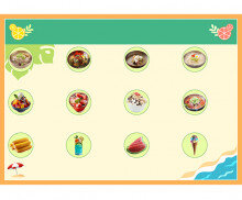 여름 음식 가게 대형 메뉴판(문구없음)