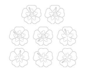 히비스커스 색칠 모음