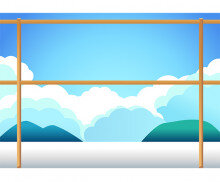 덕장 배경(황태 없는)