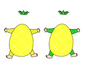 파인애플 합성 이미지