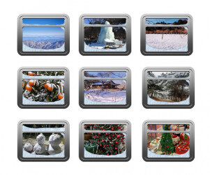 [개별도안] 겨울풍경 기차 창문2