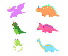 고깔모자 쓴 공룡 모음