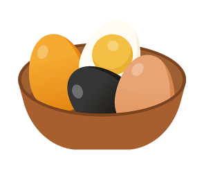 삶은 계란 바구니