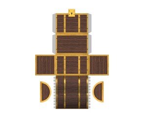 [개별도안] 보물 상자 전개도