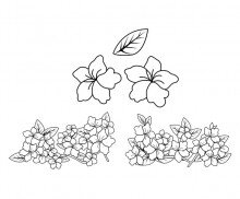 진달래 색칠 모음