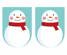 겨울이 왔어요 눈사람 가랜드 개별도안