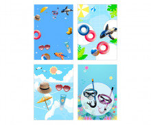 여름 용품 가게 광고 포스터(문구없음)