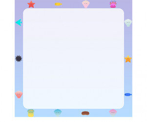 바다생물 메모지