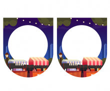 [개별도안] 즐거운 야시장놀이 가랜드