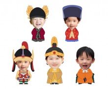 한국 위인 합성이미지(단군,박혁거세,동명왕(주몽)온조왕,광개토대왕)