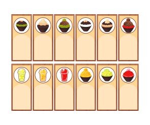 빙수 가게 개별 메뉴판(문구없음)