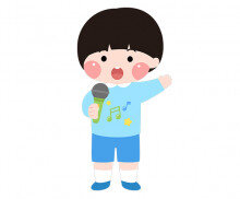 노래 부르는 남자 아이