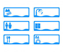 워터파크 안내판(문구없음)