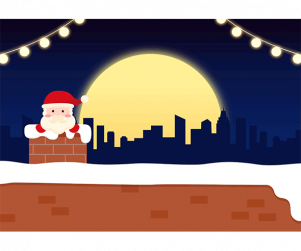 산타클로스와 굴뚝 배경