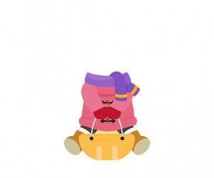 썰매 타는 아이 합성이미지