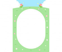 꽃 나비 테두리