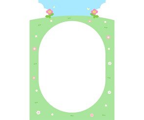 꽃 나비 테두리