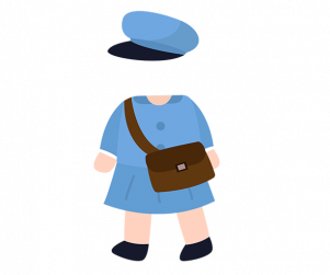 우체부 아이 합성이미지