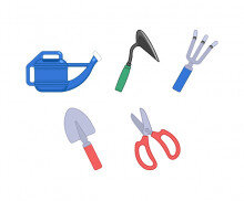 원예용 도구(가위,갈퀴,모종삽,물뿌리개,호미)