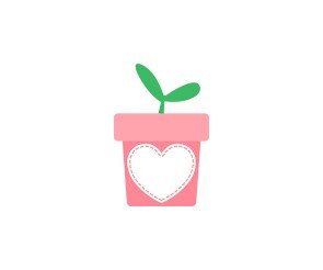 화분 속 새싹 이름표