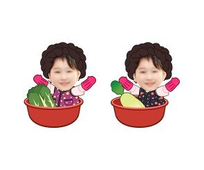 김장 통 속 아이 합성이미지