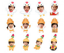 복날 복장 아이 합성이미지