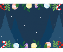 눈 오는 숲속 배경