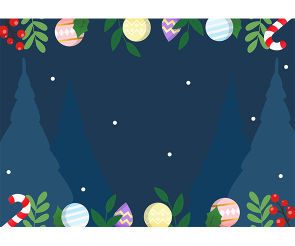 눈 오는 숲속 배경